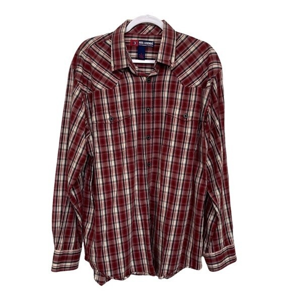 Reel Legends Performance Western Shirt Cotton Button Down Rodeo Cowboy Size XL - Picture 4 of 15